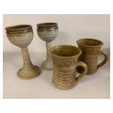 Assorted Studio Pottery Art Pottery 11 Pc Lot Mugs Goblets Planters