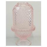Viking Glass Pink Fairy Lamp Candle Holder 2 Pc