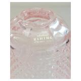 Viking Glass Pink Fairy Lamp Candle Holder 2 Pc