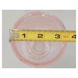 Viking Glass Pink Fairy Lamp Candle Holder 2 Pc
