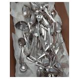 Mixed Flatware Lot Sterling & Silverplate Forks Spoons Knives Servers
