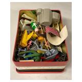 Vintage Little People Accessory Lot in Mary Engelbreit Tin Good