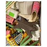 Vintage Little People Accessory Lot in Mary Engelbreit Tin Good