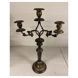 Colour Creations Banker Lamp & 2 Three-Light Candelabras Decor Lot