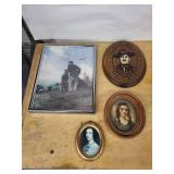 Norman Rockwell Print - Royal Canadian Mounted Police Plaque & Vintage Portraits