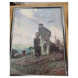 Norman Rockwell Print - Royal Canadian Mounted Police Plaque & Vintage Portraits