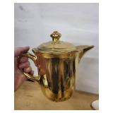 American Disque Co. 22kt Gold Hand Decorated Teapot Set w/ Creamers & Pitcher