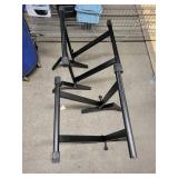 Barbell Rack Stands - Pair, Heavy-Duty Black Steel, 4 Bar Holders