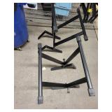 Stand Frames - Pair of Black Metal Stands with Rubber End Caps