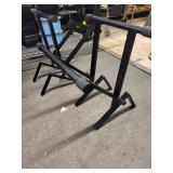 Stand Frames - Pair of Black Metal Stands with Rubber End Caps
