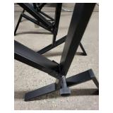 Stand Frames - Pair of Black Metal Stands with Rubber End Caps