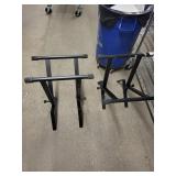 Stand Frames - Pair of Black Metal Stands with Rubber End Caps