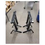 Stand Frames - Pair of Black Metal Stands with Rubber End Caps