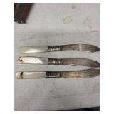 Sterling Silver & Mother-of-Pearl Dinner Knives - 3-Piece Set (Lot of 3)