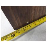 Walnut Wood Veneer 5-Compartment Cubby Shelf Set of 2