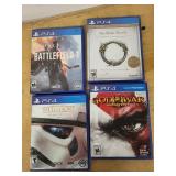 Sony PS4 Slim Console Bundle - 2 DualShock 4 Controllers & 4 PS4 Games