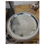 Silverplate Tea & Coffee Service on Ornate Tray - Teapot, Sugar, Creamer