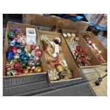 Christmas Ornaments & Decorations - Assorted Glass Baubles, Pine Cones, Figurines
