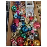 Christmas Ornaments & Decorations - Assorted Glass Baubles, Pine Cones, Figurines