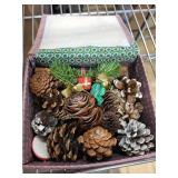Christmas Ornaments & Decorations - Assorted Glass Baubles, Pine Cones, Figurines