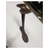 Antique Cast-Iron T-Head Bar & Curved Foot Clamp - 2-Piece Tool Set