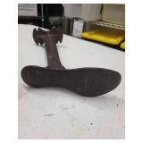 Antique Cast-Iron T-Head Bar & Curved Foot Clamp - 2-Piece Tool Set