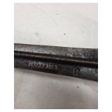 Antique Cast-Iron T-Head Bar & Curved Foot Clamp - 2-Piece Tool Set