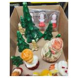 Vintage Gurley Tavern Candle Novelty Figures - Nativity & Angels Wax Decor, Made in USA