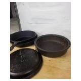 Cast Iron Skillet With Long Handle & Dutch Oven With Lid