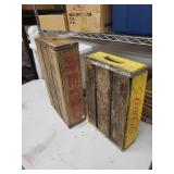 Pepsi-Cola & Coca-Cola Vintage Wooden Beverage Crates - 2-Pack