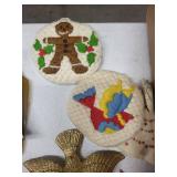 Ornaments - Vintage Christmas Mixed Glass Balls, Felt Decorations & Figures