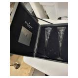Waterford Crystal Wishes Champagne Flutes - Set of 2, Original Box