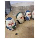 G. Debrekht Playful Santa - Hand-Carved Russian Wooden Santa Figure (1999-2000)