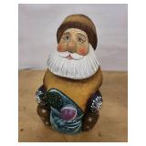 G. Debrekht Playful Santa - Hand-Carved Russian Wooden Santa Figure (1999-2000)