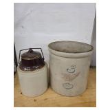 Red Wing Union Stoneware Co. Wing Canisters Pair - Stoneware from Red Wing MN