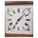 Elgin Mantel Clock - Carved Oak Case, Roman Dial, Scenic Lower Panel