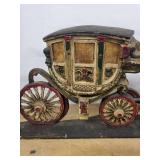 Horse-Drawn Carriage Lamp - Vintage Metal Figurine with Bulb