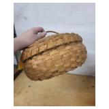 Davis Baskets Handwoven Round Basket with Lid & Rectangular Picnic Basket - Mack's Creek, MO