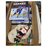 Hockey Books & Memorabilia Collection - 5 Books, Autographed Cap, 2 Sticks