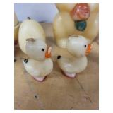 Standard Tavern Candle Wayside Bunny & Egg Figurine Set - Vintage Easter Wax Candles