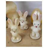 Standard Tavern Candle Wayside Bunny & Egg Figurine Set - Vintage Easter Wax Candles