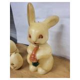 Standard Tavern Candle Wayside Bunny & Egg Figurine Set - Vintage Easter Wax Candles