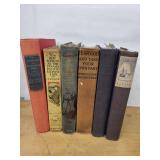 Vintage Hardcover Book Set - Huck Finn; Panama-Pacific Exposition Boy Scouts; Sunset Sea; Fear God; Command; Der SS-Staat