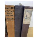 Vintage Hardcover Book Set - Huck Finn; Panama-Pacific Exposition Boy Scouts; Sunset Sea; Fear God; Command; Der SS-Staat