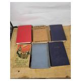 Vintage Hardcover Book Set - Huck Finn; Panama-Pacific Exposition Boy Scouts; Sunset Sea; Fear God; Command; Der SS-Staat