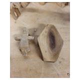 Hand-Carved Wooden Folk-Art Figures & Horses Set