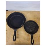 Cast Iron Skillet Set - Large & Small Nesting Pans (2-Piece)