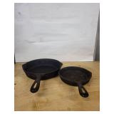 Cast Iron Skillet Set - Large & Small Nesting Pans (2-Piece)