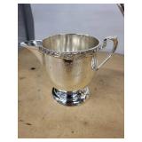 Tea Set - Vintage Silver-Plate Teapot with Lid, 2 Creamers & Tray