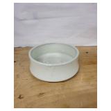 Abstract Leaf-Pattern Ceramic Bowl by Charles Halling - Lavender & Navy on White - 7 in Diameter